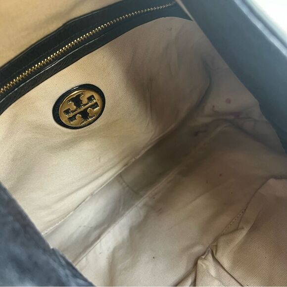 TORY BURCH Black Amanda Marion Robinson Hobo Baguette + Wallet Set - Picture 10 of 12